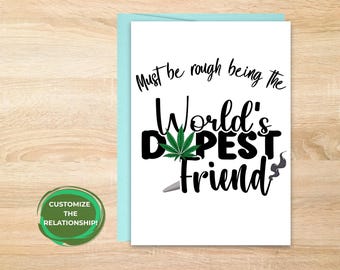 Funny Weed Card – “World’s Dopest [Relationship]” | Joint Holder