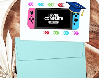 Level Up Graduation Card: Funny Video Game Congrats