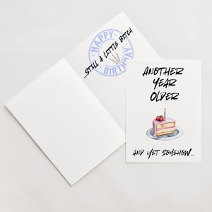 Funny Sarcastic Birthday Card: Rude Humor Greeting Card