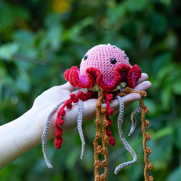 READY to SHIP - Amigurumi Jellyfish - cute crochet amigurumi sea creature great for nursery decor