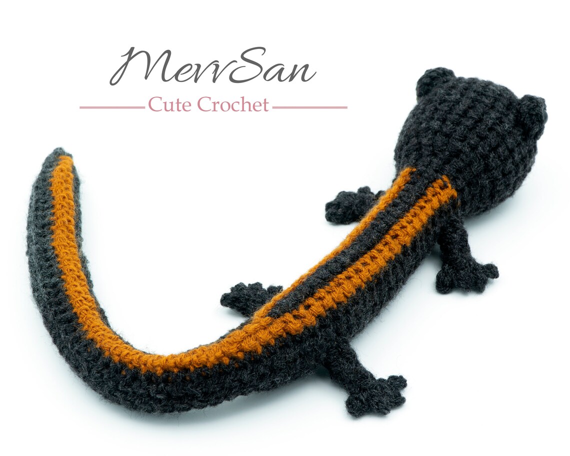 Crochet PATTERN PDF Amigurumi Salamander Crochet Amphibian Etsy