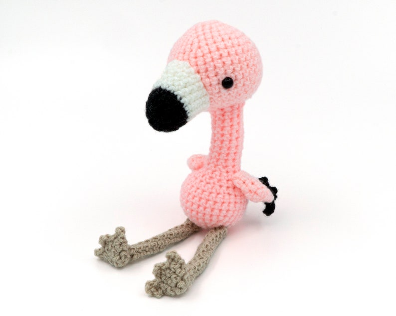 MOTIF AU CROCHET oiseau flamant rose Amigurumi par MevvSan Téléchargement PDF instantané image 4