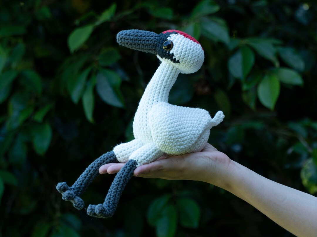 MADE to ORDER - Amigurumi Whooping Crane Bird - Cute Crochet Endangered ...