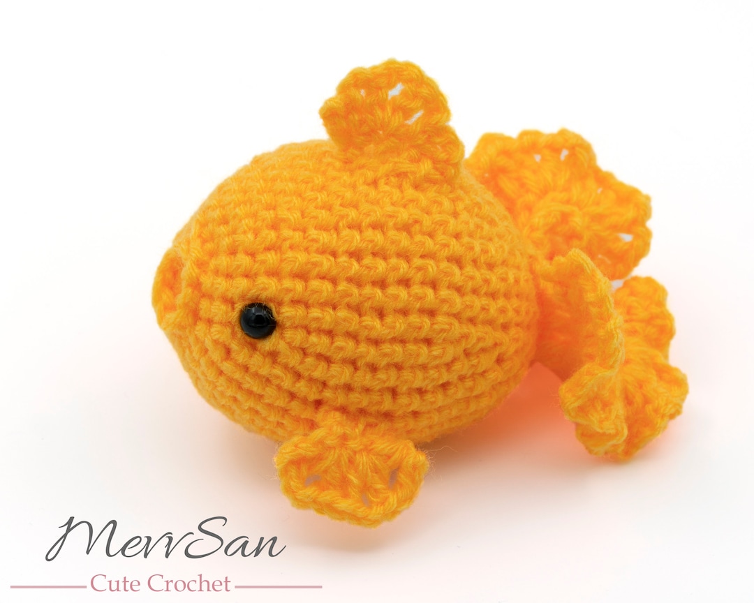 Simple Gold Fish Pattern CROCHET PATTERN Amigurumi Goldfish by Mevvsan PDF Instant - Etsy