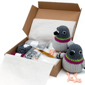 DIY Crochet Kit - Amigurumi Pigeon Bird Plush Toy