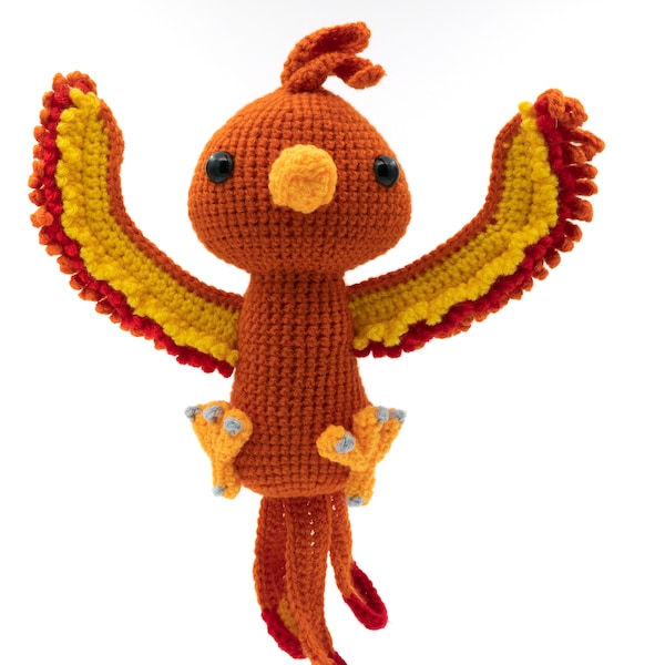 CROCHET PATTERN Amigurumi Scarlet the Phoenix by MevvSan [PDF Instant Download]