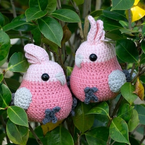 MADE to ORDER - Amigurumi Galah Cockatoo Parrot - Pink Bird Plush