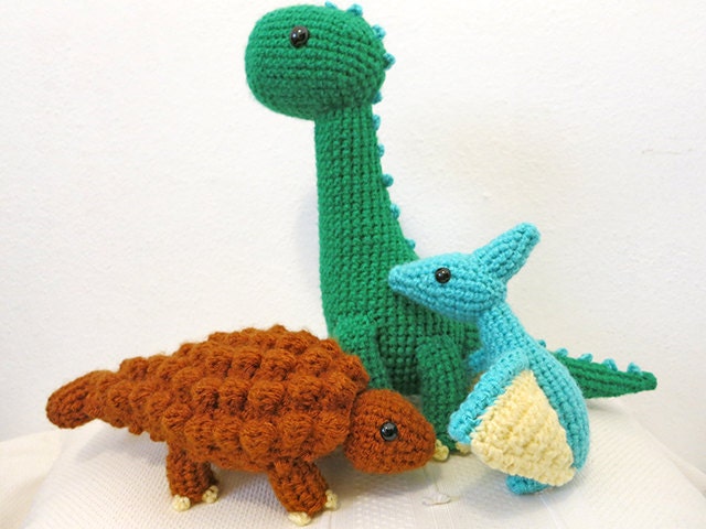 Dinosaur Crochet Pattern Bundle 3 Amigurumi Dinosaurs Etsy