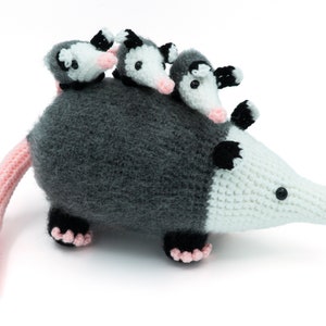 CROCHET PATTERN Amigurumi Opossum Mother and Babies by MevvSan [PDF Instant Download]