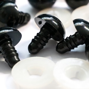 18mm Black Safety Eyes (25 or 50 pairs)