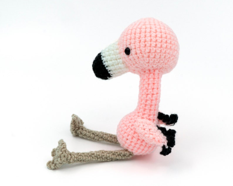 MOTIF AU CROCHET oiseau flamant rose Amigurumi par MevvSan Téléchargement PDF instantané image 3