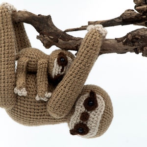 CROCHET PATTERN Amigurumi Mother and Baby Sloth by MevvSan [PDF Instant Download]