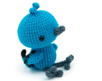 PATRÓN DE GANCHILLO Amigurumi Animal del Bosque Pájaro Azul por MevvSan [Descarga instantánea en PDF]