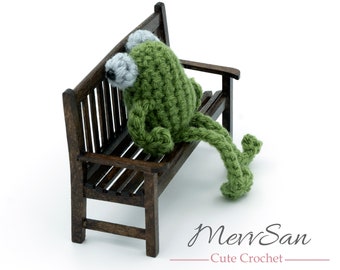 Crochet PATTERN PDF - Amigurumi Sitting Frog - crochet frog pattern, crochet frog, frog prince, amigurumi plush, crochet animal, toy, softie