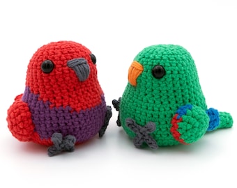 GEHAAKT PATROON Amigurumi Eclectus Papegaai door MevvSan [PDF Instant Download]