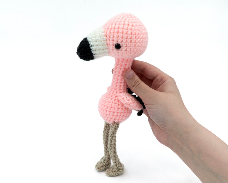 MOTIF AU CROCHET oiseau flamant rose Amigurumi par MevvSan Téléchargement PDF instantané image 6