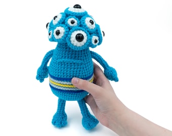 Crochet PATTERN PDF Horace the Amigurumi Alien Monster by MevvSan [PDF Instant Download]