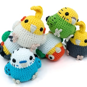 MÖNSTERPAKET Amigurumi Papegojor Virkmönsterpaket #1 av MevvSan [PDF Direktnedladdning]