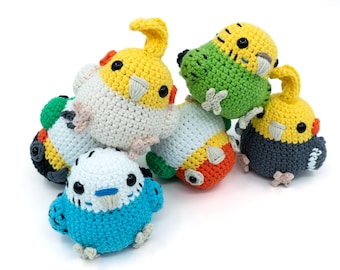 PATTERN BUNDLE Amigurumi Parrots Crochet Pattern Bundle #1 by MevvSan [PDF Instant Download]