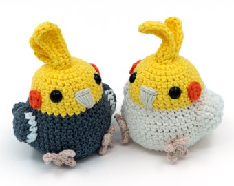 CROCHET PATTERN Amigurumi Cockatiel Parrot Bird by MevvSan [PDF Instant Download]