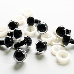 Yeux de sécurité transparents de 9 mm (25 ou 50 paires)