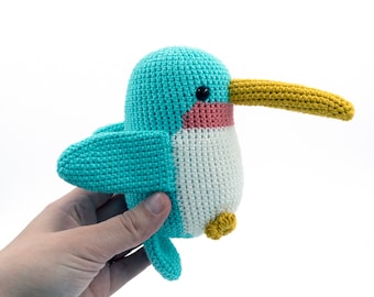 READY to SHIP - Amigurumi Little Hummingbird - cute crochet bird for spring time stuffed animal plushie
