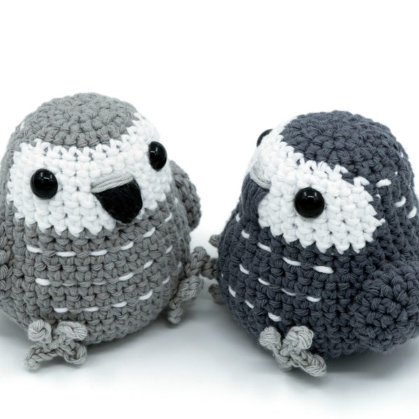 HÄKELANLEITUNG Amigurumi Graupapagei von MevvSan [PDF Sofort Download]