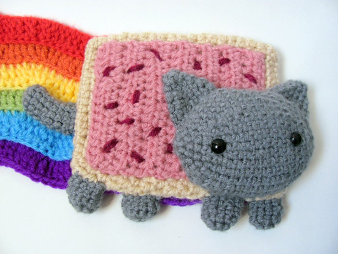 Crochet PATTERN Amigurumi Pop Tart Cat Nyan Cat Scarf Etsy