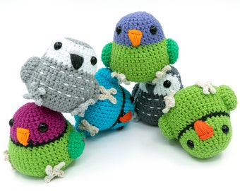 PATTERN BUNDLE Amigurumi Parrots Crochet Pattern Bundle #2 by MevvSan [PDF Instant Download]