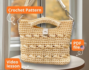 Crochet Waves Bag Pattern with Video – Beginner-Friendly DIY (PDF Pattern)