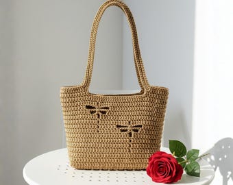 Crochet Dragonfly Tote Bag Pattern | Video Tutorial & PDF Guide
