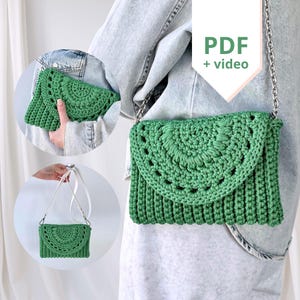Clutch & Crossbody Bag häkeln - Schritt-für-Schritt PDF-Anleitung mit Video-Lektionen