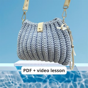 Seashell Bag Crochet Pattern with Step-by-Step Videos – Easy Modern Cord Bag PDF