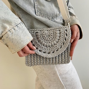 Crochet Crossbody Bag & Clutch – Step-by-Step PDF Tutorial with Video Lessons image 7