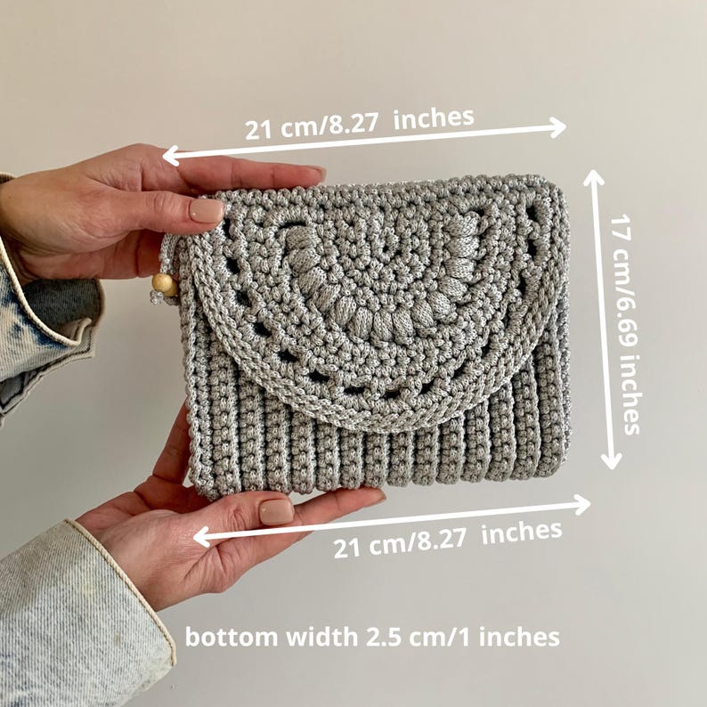 Crochet Crossbody Bag & Clutch – Step-by-Step PDF Tutorial with Video Lessons image 3