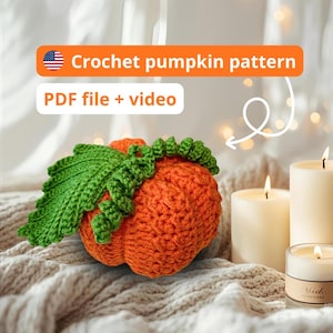 Crochet Pumpkin Pattern | Easy Farmhouse Fall Decor (PDF Pattern)
