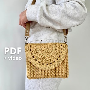 Crochet Clutch & Crossbody Bag – Step-by-Step PDF Tutorial with Video Lessons