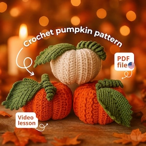 Crochet Pumpkin Pattern | Farmhouse Fall Decor (PDF Pattern)
