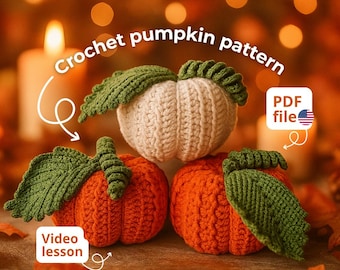 Crochet Pumpkin Pattern | Farmhouse Fall Decor (PDF Pattern)