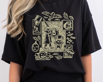 vintage Pottsfield Harvest Festival, t-shirt de la saison fantasmagorique, sweat-shirt citrouille rétro, sweat-shirt mural sur le jardin, sweat à capuche Pottsfield