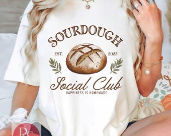 Vintage Sauerteig Social Club Tshirt, Sauerteig Backen T-Shirt, Sauerteig Backen T-Shirt, Sauerteig Geschenke, Backen Enthusiast TShirt