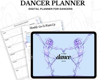 2026 Dancer Digital Planner for iPad & GoodNotesUndated|Monthly, Weekly, Daily| Hyperlinked|Dancer Planner | Journal for Dancers | Reusable