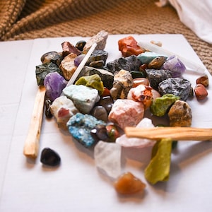 X-Large Crystal Mystery Box: 80 Raw + Tumbled Stones, Spiritual Healing