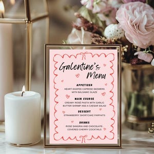 GALENTINE'S DAY MENU | Galentines Party Menu, Valentine's Menu ...