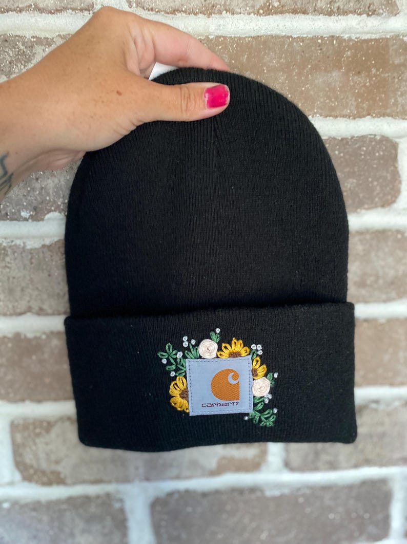 Customizable Hand Embroidered logo beanie