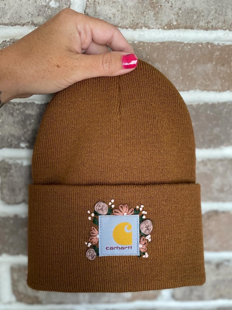 Customizable Hand Embroidered logo beanie