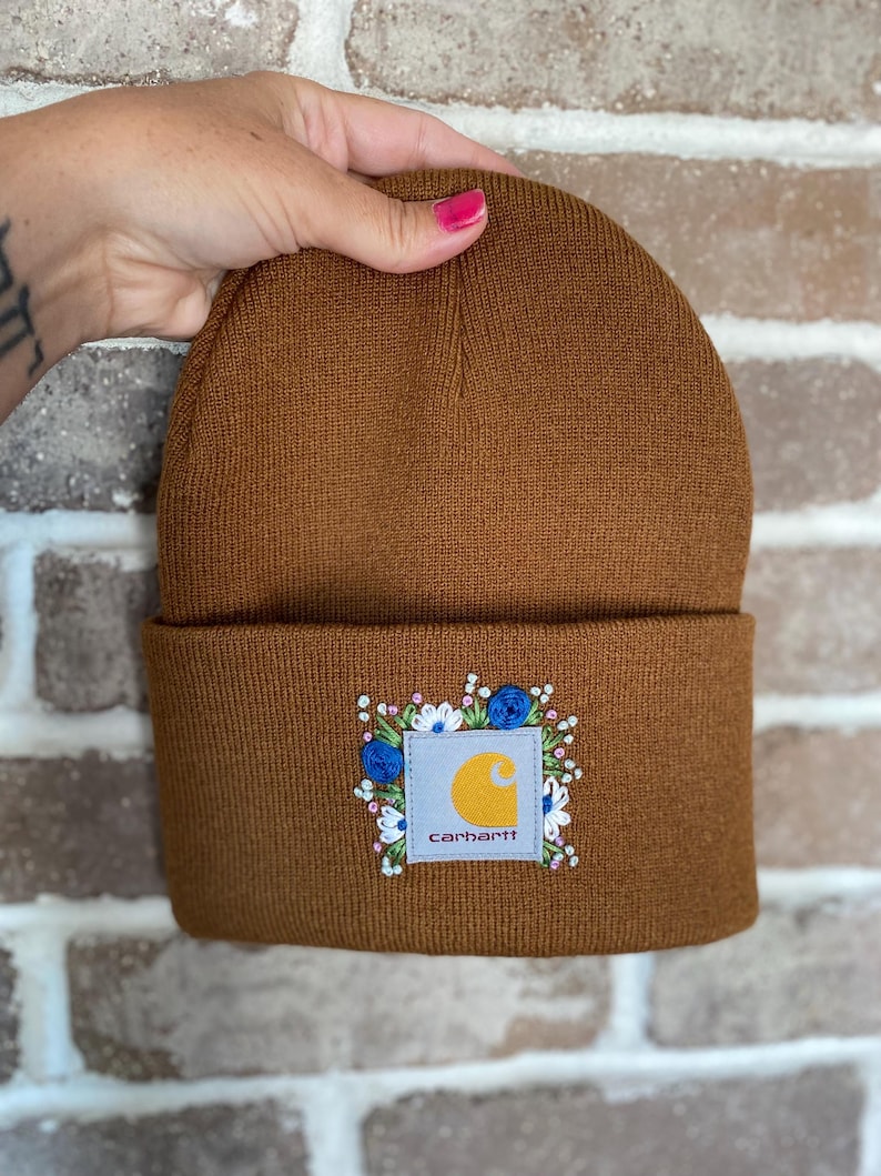 Customizable Hand Embroidered logo beanie