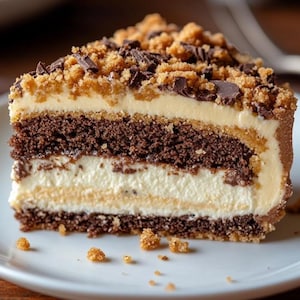 Layered Chocolate Cream Cheese Crumb Cake Recipe (PDF Download)