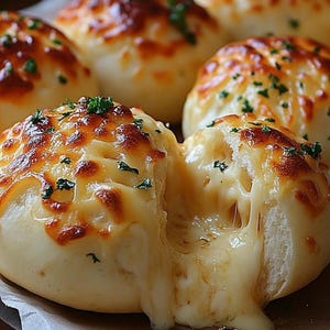 Cheesy Stuffed Buns Recipe: Easy Baking Printable (Digital Download PDF)