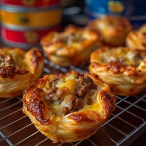 Sausage Cheese Pastry Cups Recipe (Printable PDF)